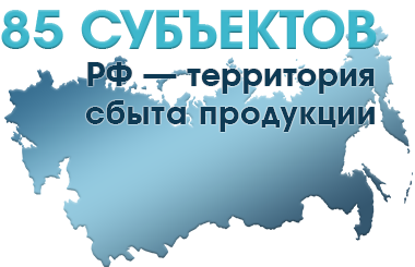 Сбыт продукции в 85 субъектах РФ